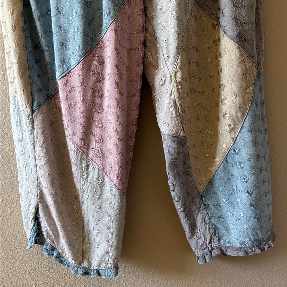 Sacred Threads Patchwork Pants XL Eyelet Lace Cuf… - image 4